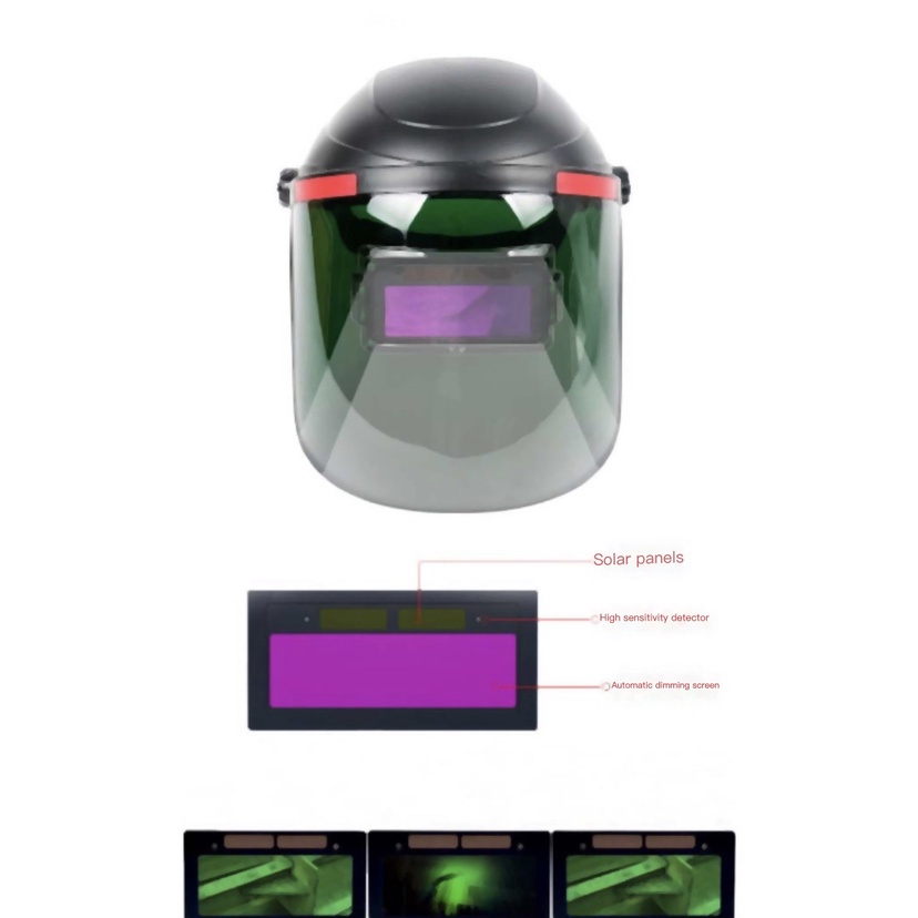 Mặt nạ hàn làm tối tự động gắn trên đầu Hàn che bảo vệ Hàn TIG