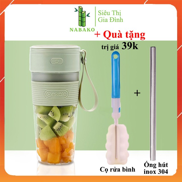 [SẠC NHANH - PIN TRÂU] Máy Xay Sinh Tố Cầm Tay Mini Sạc Điện, Máy Say Đa Năng Pin 1200mah - Nabako