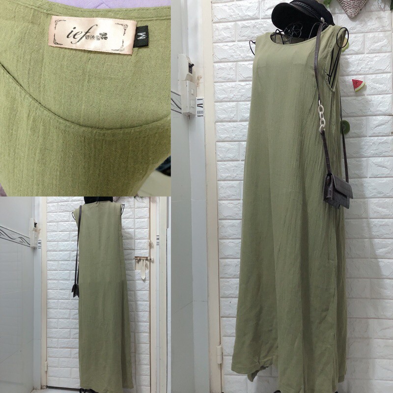 Đầm maxi hoa xô dễ thương dưới 68 kg