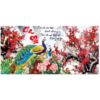 Tranh thêu chữ thập ơn Cha Mẹ Lv3158 kt 83x42cm