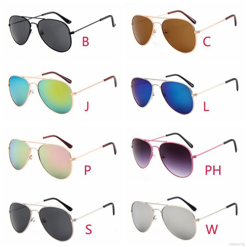 Kính mát nhiều màu gọng kim loại cho bé trai và bé gái