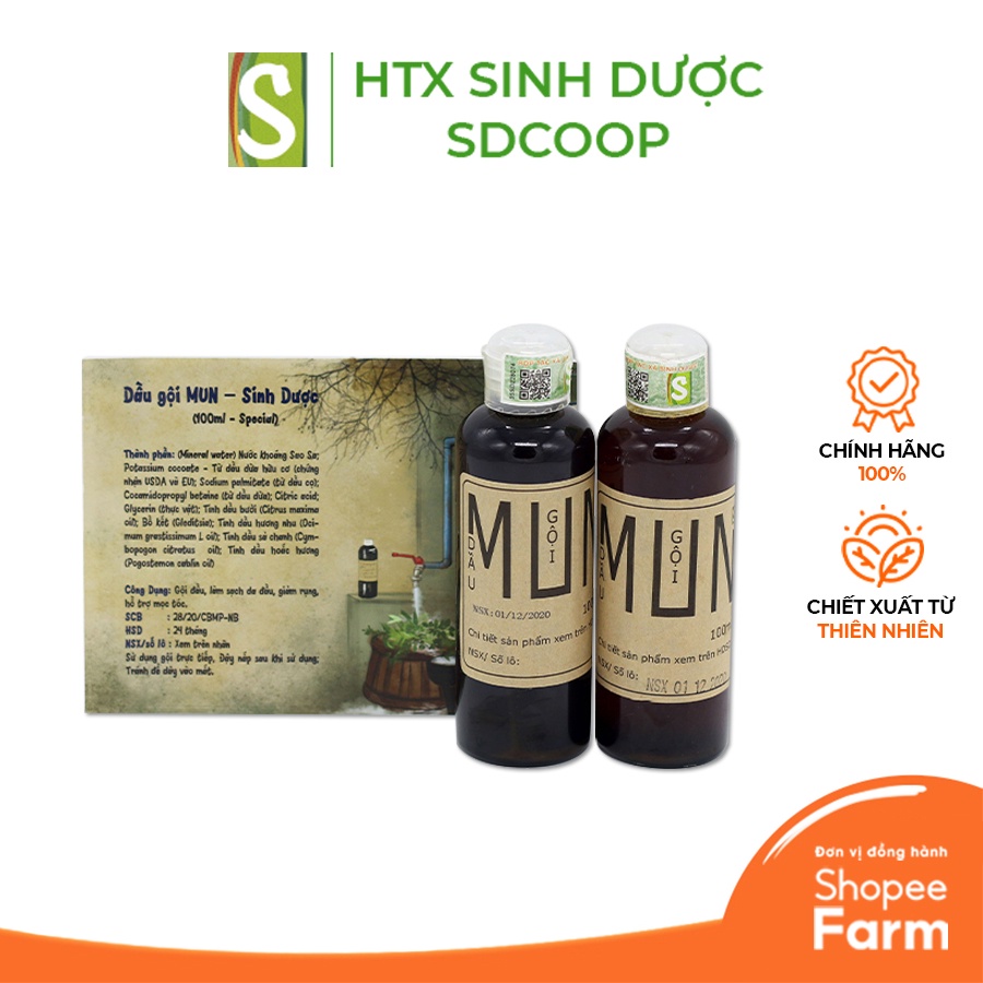 Dầu gội Mun HTX Sinh Dược 100ml