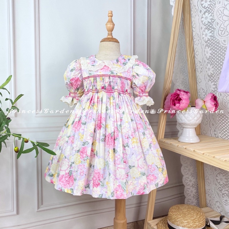 ĐẦM SMOCK HOA CỔ ĐIỀN[1y-8y]