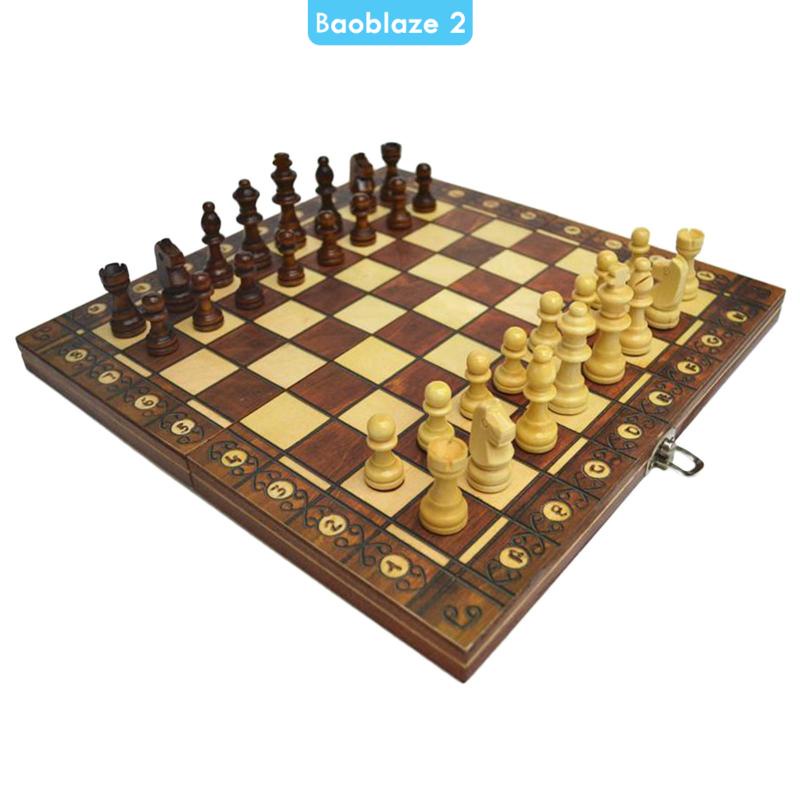 Cờ vua bằng gỗ Cờ vua Backgammon Cờ vua du lịch 29x29cm