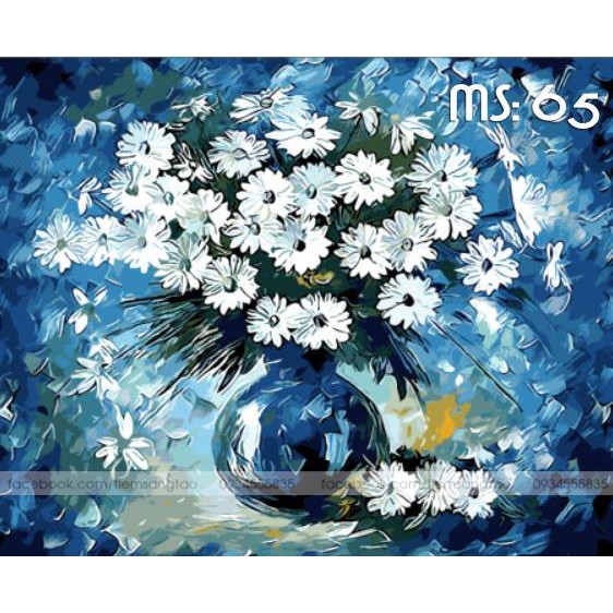 Tranh sơn dầu số hóa tự tô Hoa Cúc - Có Khung | BigBuy360 - bigbuy360.vn