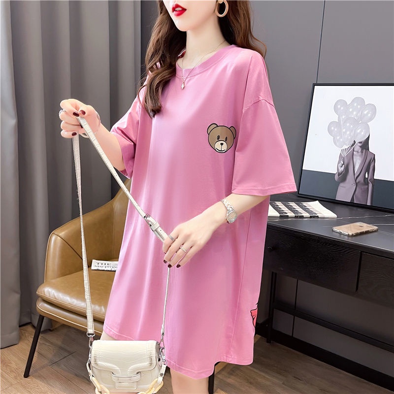 Áo phông nữ from rộng hàng may kỹ chất cotton co dãn thoáng mát size đến 70kg | BigBuy360 - bigbuy360.vn