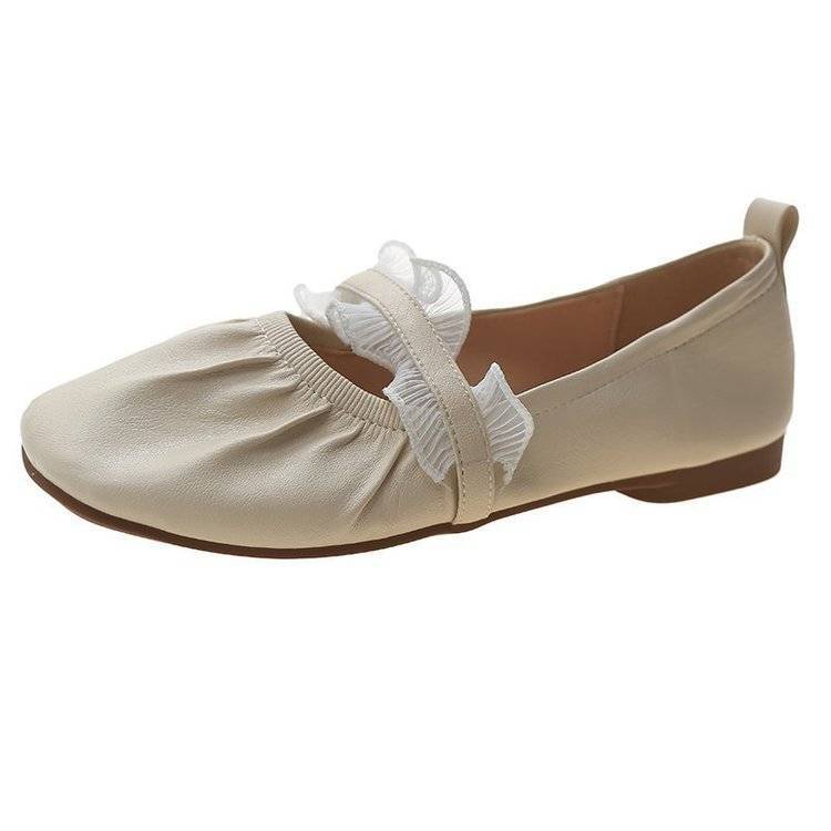 Giày Búp Bê Đế Bằng Mềm Mại Dễ Phối Đồ Thời Trang Mùa Thu Cho Mẹ Bầu Phong Cách Pháp 2021