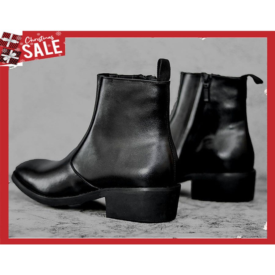 Giày Boots nam da bò cao cổ đế độn 4.5cm cá tính năng động trẻ trung | BigBuy360 - bigbuy360.vn