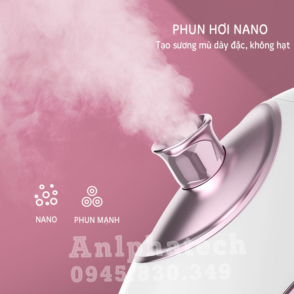 Máy Xông Mặt Nóng Lạnh Thông Minh MKS Thế Hệ Mới 2021- 6 chế độ xông, xông nano ion kháng khuẩn, Vòi phun xoay 360 độ