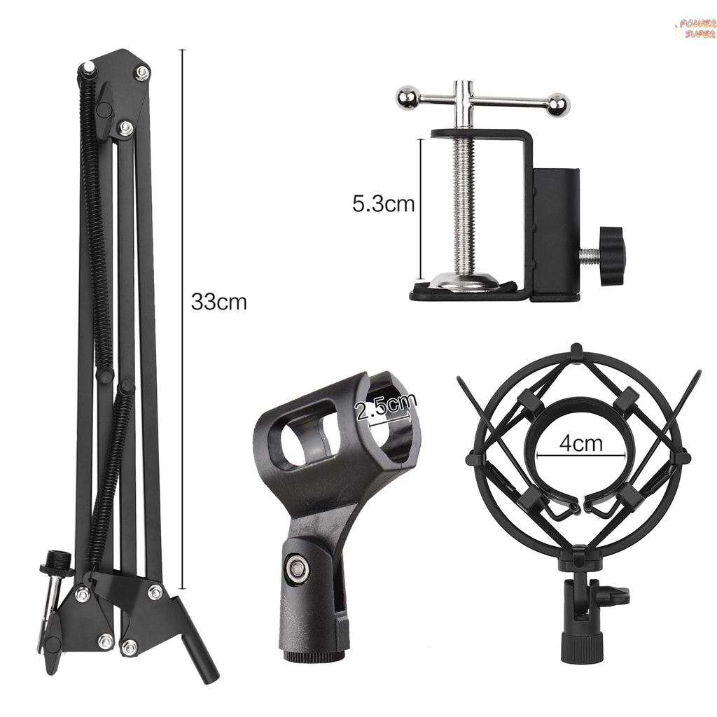 Bộ Giá Đỡ Micro Bằng Kim Loại + Bộ Lọc + Mút Chắn Gió + Giá Đỡ Chống Sốc