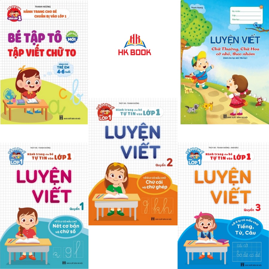 Sách - Combo 5 cuốn Luyện viết dành cho bé chuẩn bị vào lớp 1 (5 cuốn)