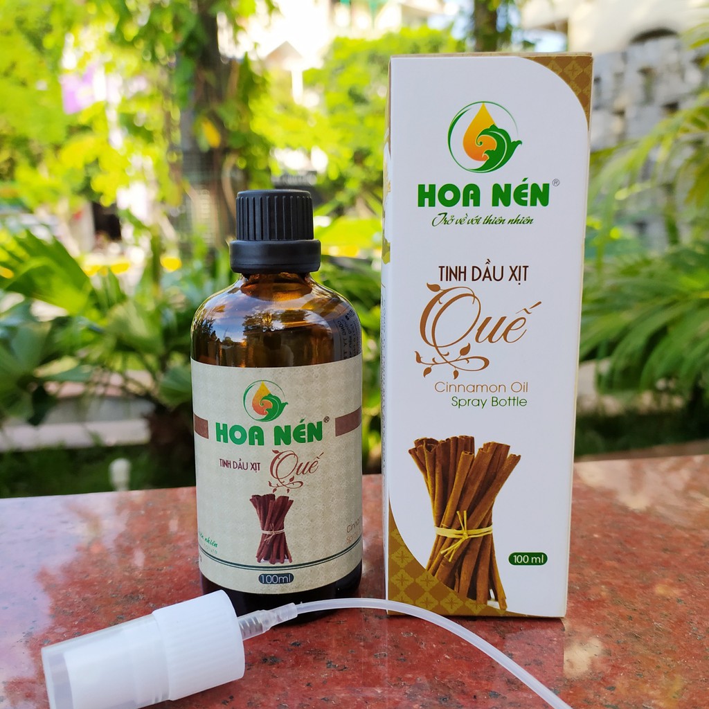 Tinh dầu quế Hoa Nén xịt phòng 100ml_Giúp khử mùi, diệt khuẩn, đuỗi côn trùng hiệu quả, an toàn tuyệt đối