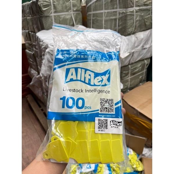 Thẻ tai Allflex Bịch 100 bộ thẻ tai cho bò heo dê cừu