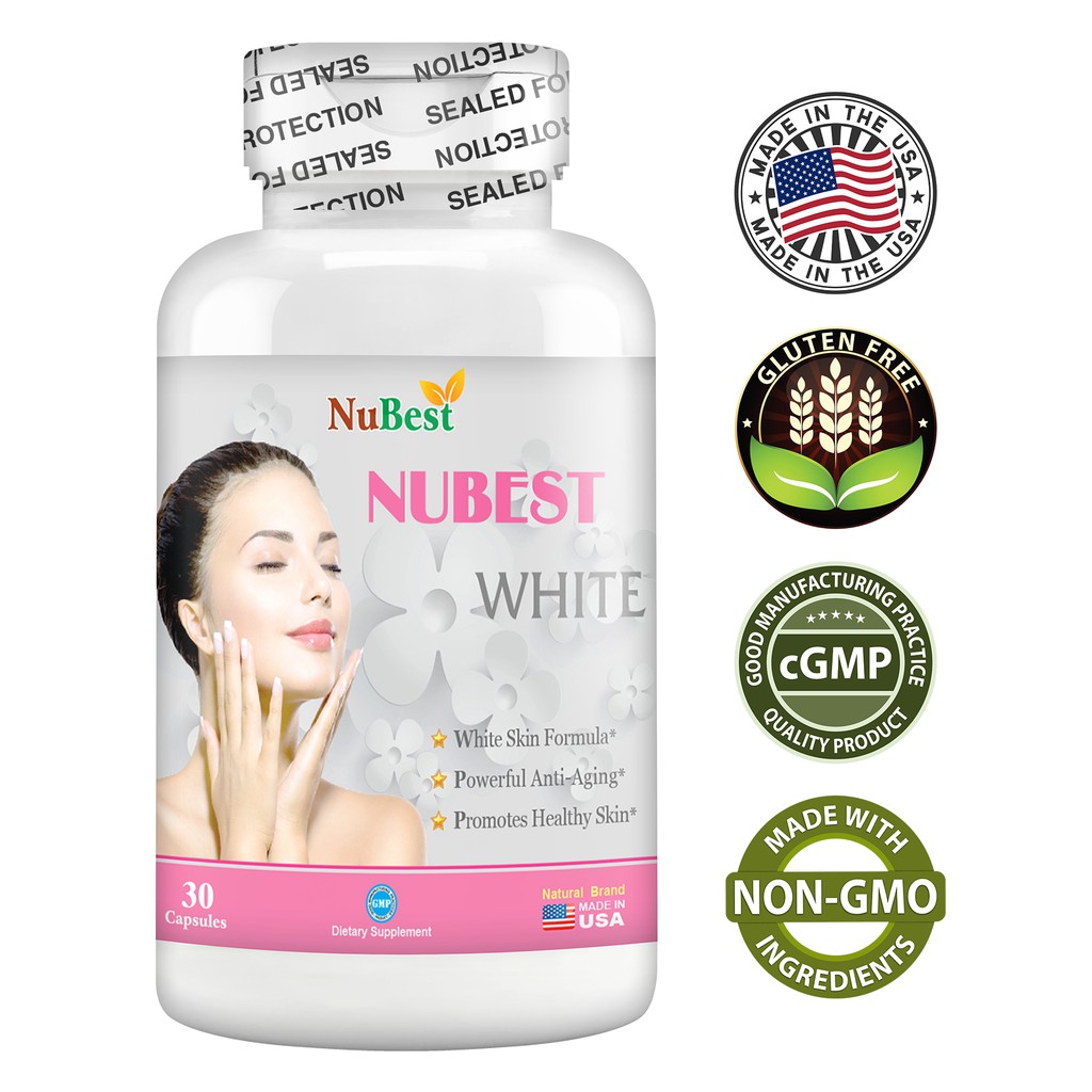 [Combo 2 Tặng 1] Thực Phẩm Bảo Vệ Sức Khoẻ Hỗ Trợ Sáng Da Của Mỹ NuBest White Hộp 30 Viên Tặng TPBVSK NuBest Plus Hộp 60 | BigBuy360 - bigbuy360.vn