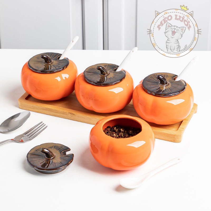 Hũ đựng gia vị bằng sứ cao cấp dùng trong nhà bếp