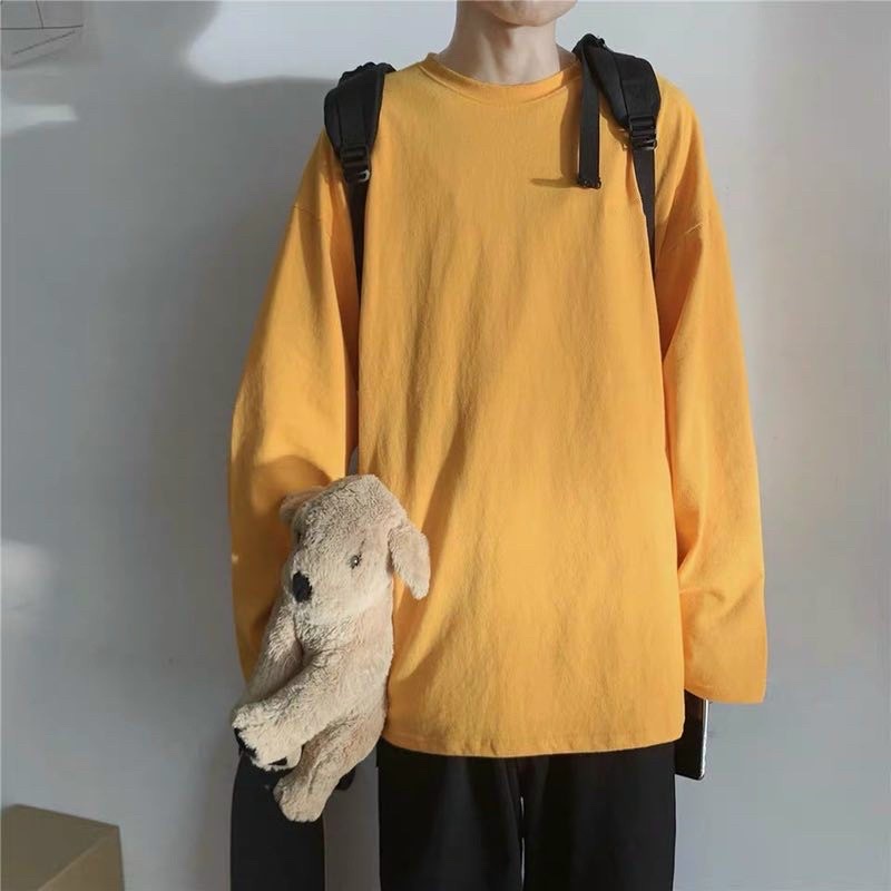 Áo Thun Cotton Trơn Tay Dai Cổ Tròn Nam Nữ Unisex (Ảnh Thật/Có Sẵn)