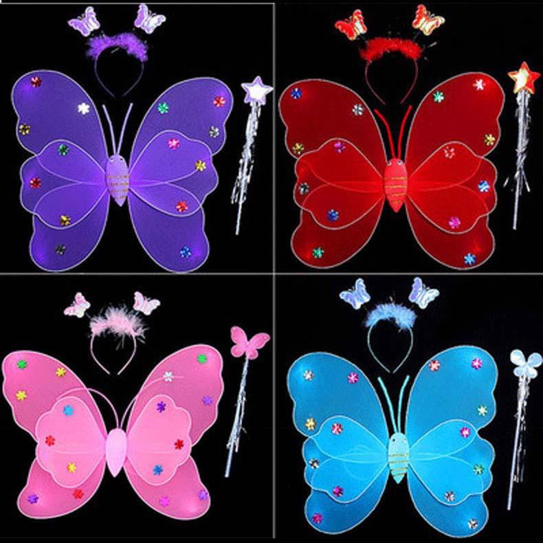 Bộ hóa trang, Cánh bướm, Cánh tiên kèm Váy phát sáng Trung Thu Noel