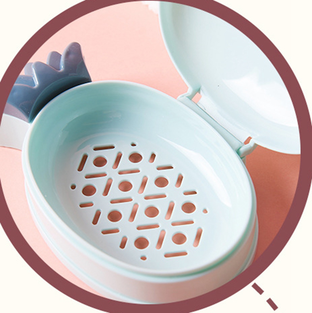 Khay đựng xà phòng chống thấm nước có nắp đậy hình quả dứa dễ thương