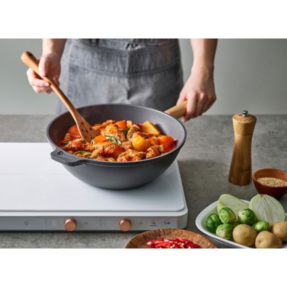 ♡K-kitchen♡ Bộ sưu tập chảo chiên bằng gỗ cảm ứng chảo