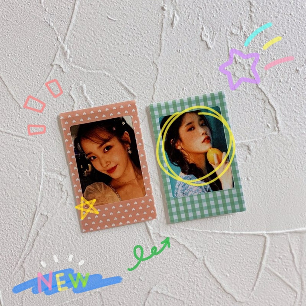 Sticker Set 15 Miếng Dán Viền Khung Ảnh Hình Mini Instax, Card Kpop Polaroid Skin Film