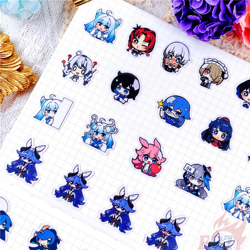 ★★★ Sticker Dán Trang Trí Nhật Ký Mini Honkai Impact Q-1 ★★★ Set 48 Miếng Dán Trang Trí Album Thời Trang DIY
