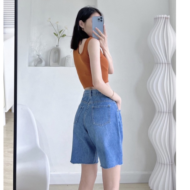 Quần short jean nữ lai tua phong cách Hàn Quốc xinh xắn có Bigsize (mã SJ1203)