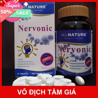 Viên bổ não Nervonic allnature – Tăng cường trí nhớ, giúp hoạt huyết và cải thiện trí não (30 viên)