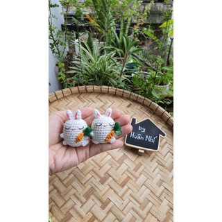 Móc khóa thú len handmade - thỏ cute
