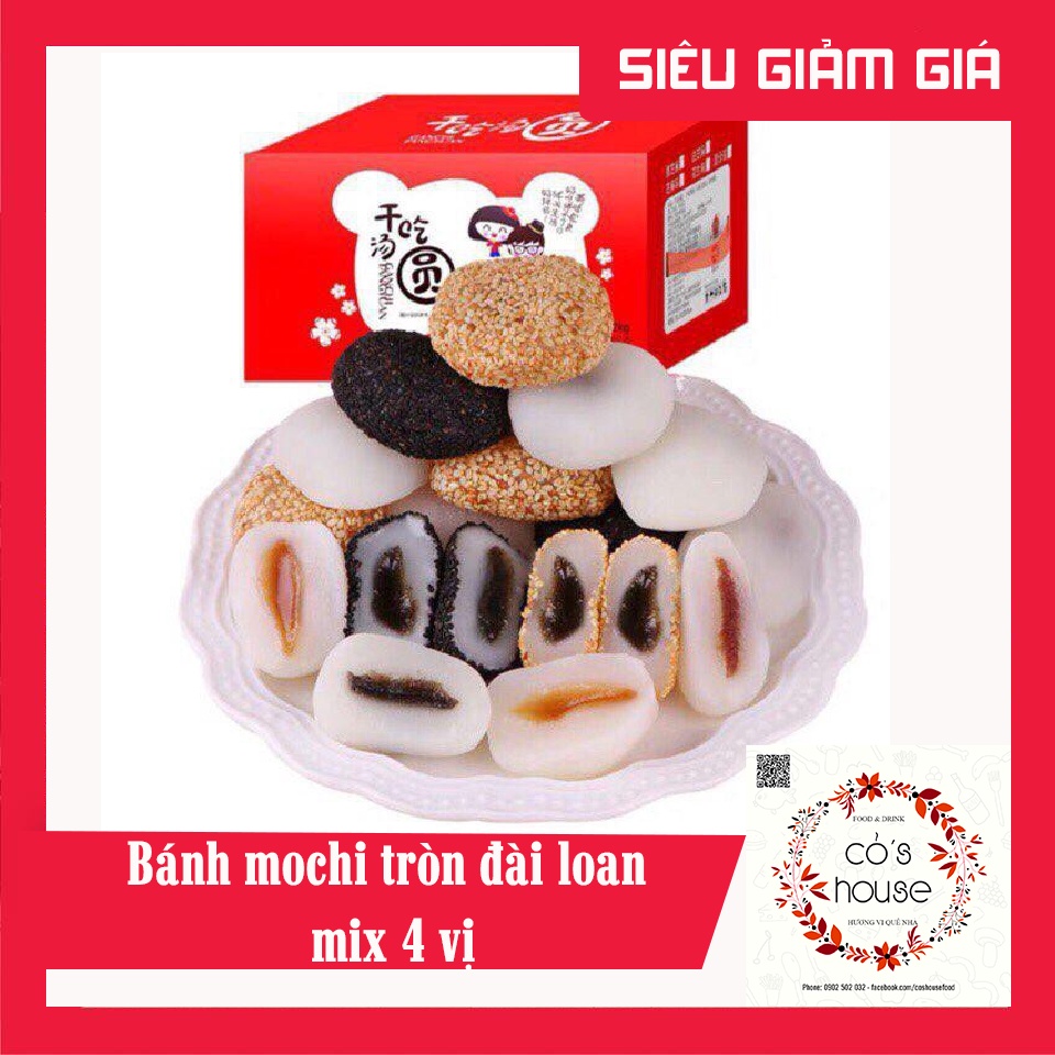 Bánh Mochi Tròn Đài Loan Mix 4 Vị, TONGKHOCOHOUSE
