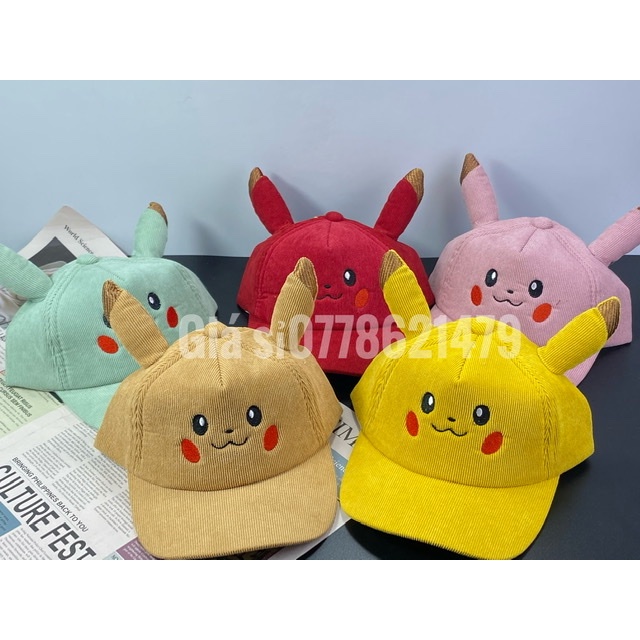 Mũ kết trẻ em 3 - 10 tuổi - nón lưỡi trai picachu dành cho bé cực xinh