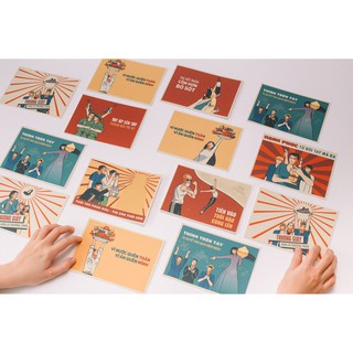 Postcard/Bưu thiếp tranh cổ động