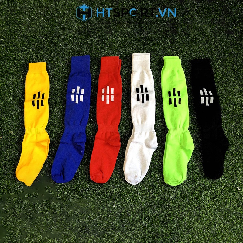 Tất dài đá bóng, vớ dài đá banh bóng đá người lớn trẻ em sân cỏ nhiều màu