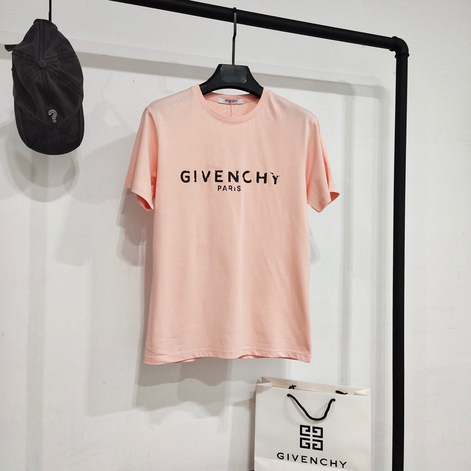 Áo Thun Ngắn Tay In Chữ Givenchy Cổ Điển Thời Trang Cho Nam Nữ