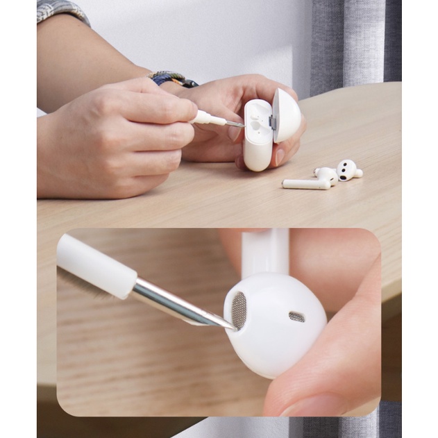 Bút vệ sinh tai nghe airpod dụng cụ vệ sinh airpod 3 trong 1 thông minh tiện lợi