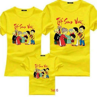 [áo thun giá xưởng]áo gia đình tết sum vầy