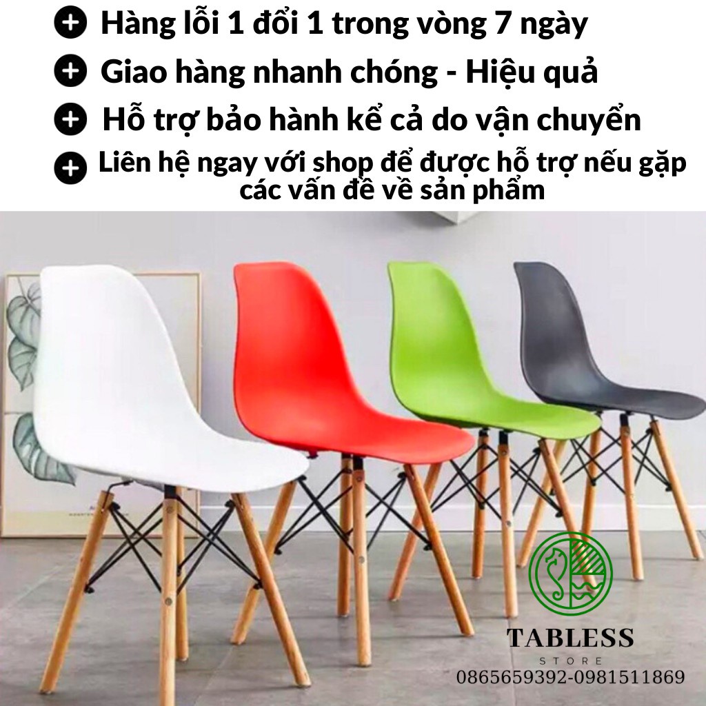 Ghế Văn Phòng Làm Việc Eames Nhựa Chân Gỗ Đan Sắt Dành Cho Học Sinh Để Văn Làm Việc Gaming Ngồi Học Ngồi Máy Tính