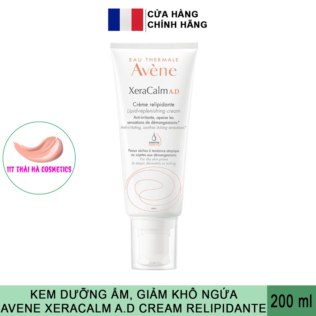 Kem dưỡng ẩm giảm khô ngứa, dị ứng Avene XeraCalm A.D Cream Relipidante 200ml