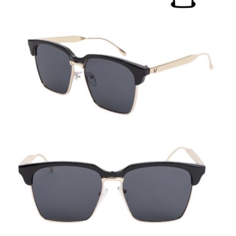 Kính râm thời trang Hàn Quốc chống UV400,thiết kế mắt vuông sành điệu phù hợp cả nam và nữ.Gọng kim loại sang trọng