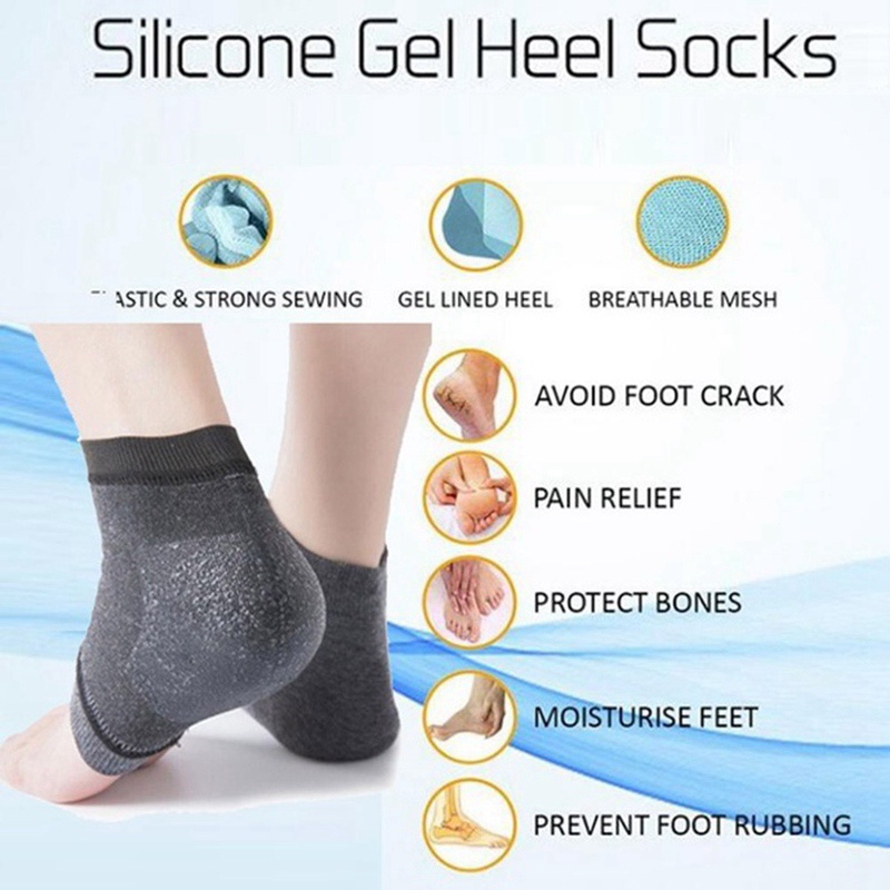 Đôi vớ gel dưỡng ẩm giảm đau gót chân chăm sóc bàn chân cho phái nữ