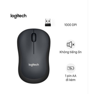 Chuột không dây Logitech Silent M220 Đen - chống tiếng ồn