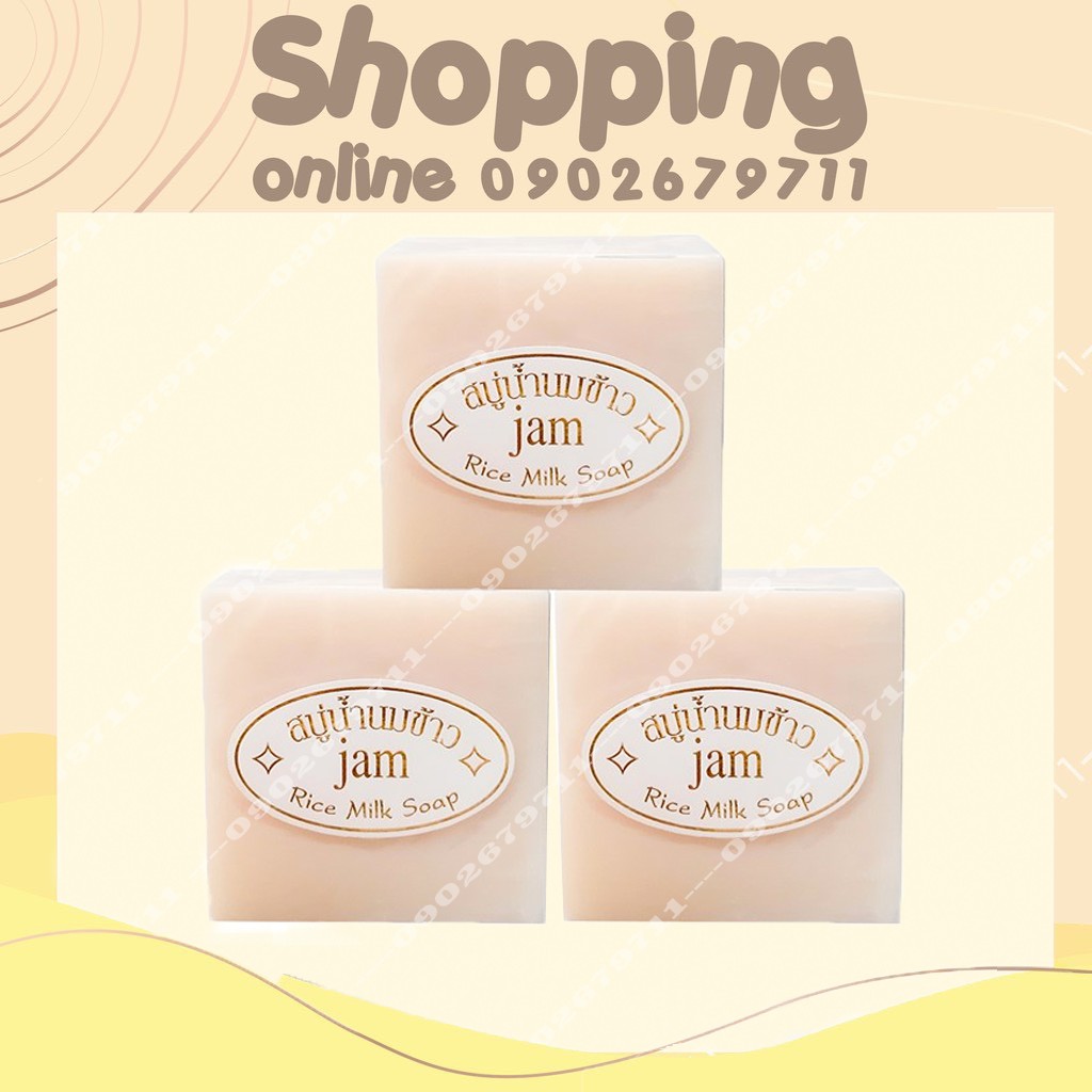 Xà Phòng Cám Gạo Jam Rice Milk Soap Thái Lan - 50g