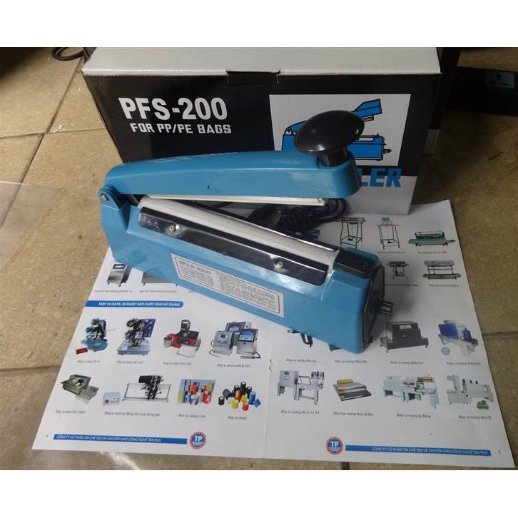 Máy hàn miệng túi nilong dập tay 200mm giá rẻ