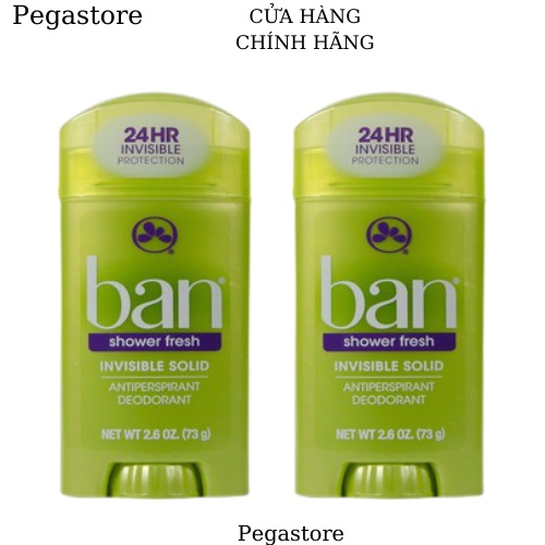 Lăn khử mùi hôi nách BAN Invisible Solid Antiperspirant Deodorant - Lăn nách Ban 73g