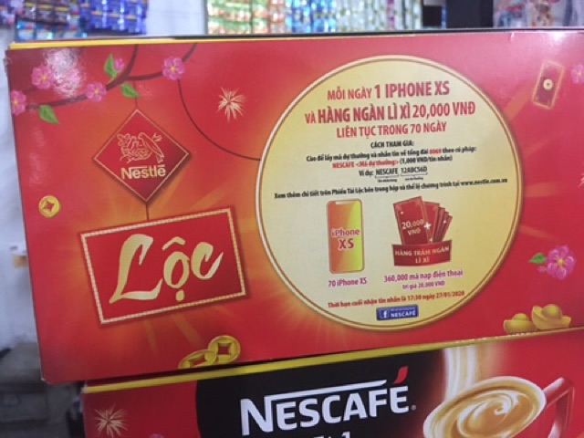 CÀ PHÊ RANG XAY HOÀ TAN NESCAFE 3 in 1 255g 15goi x17g