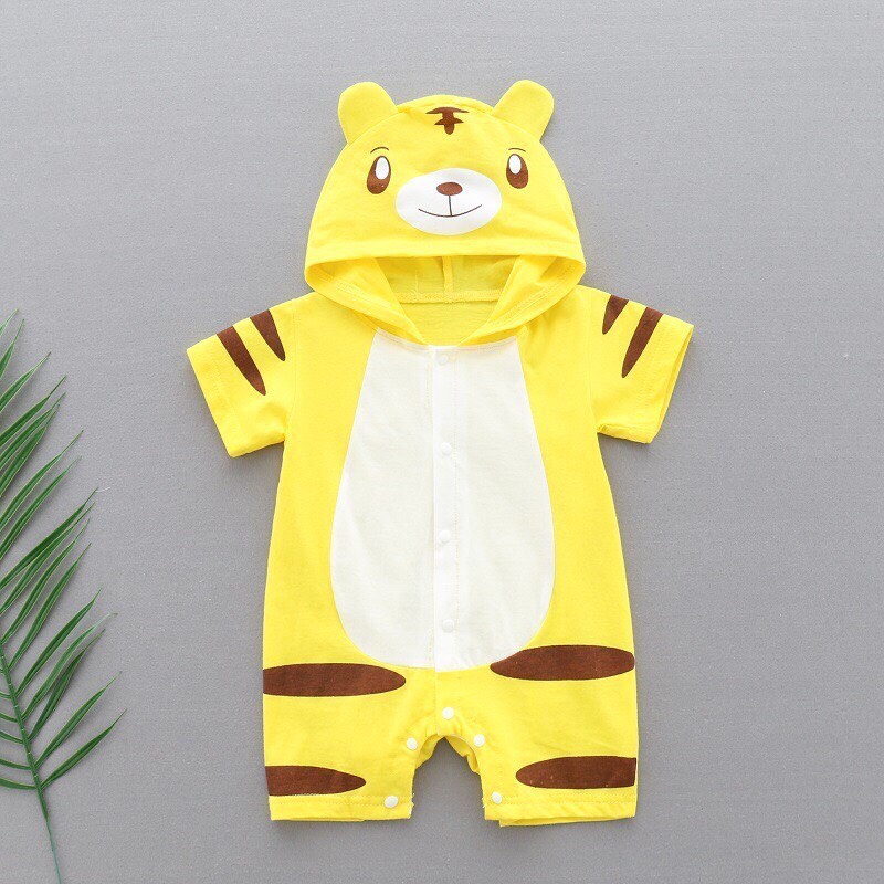 Bộ body hình Thú cho Bé Trai Bé Gái ngộ nghĩnh 100% Cotton Mềm Mịn mẫu mới từ 3-12kg