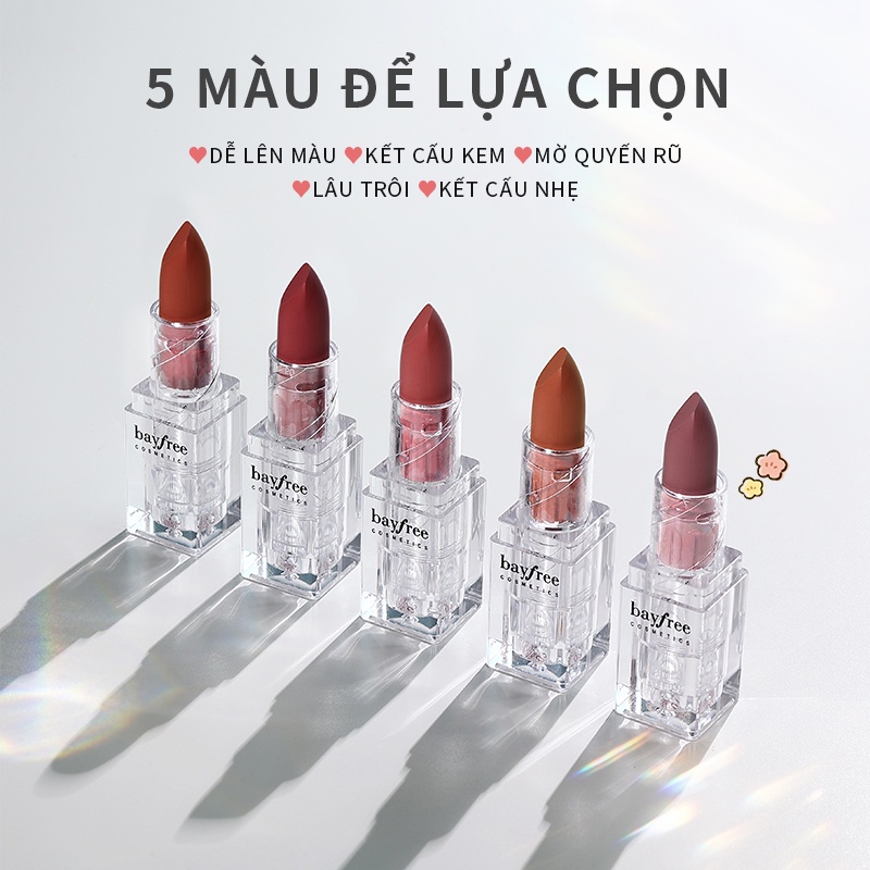 Son Môi Chất Nhung Lì Lâu Trôi Chống Thấm Nước Bayfree