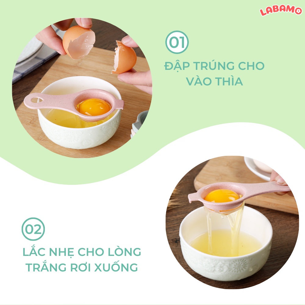 Dụng cụ tách lòng trắng trứng nhựa an toàn cho bé ăn dặm LABAMO DC03
