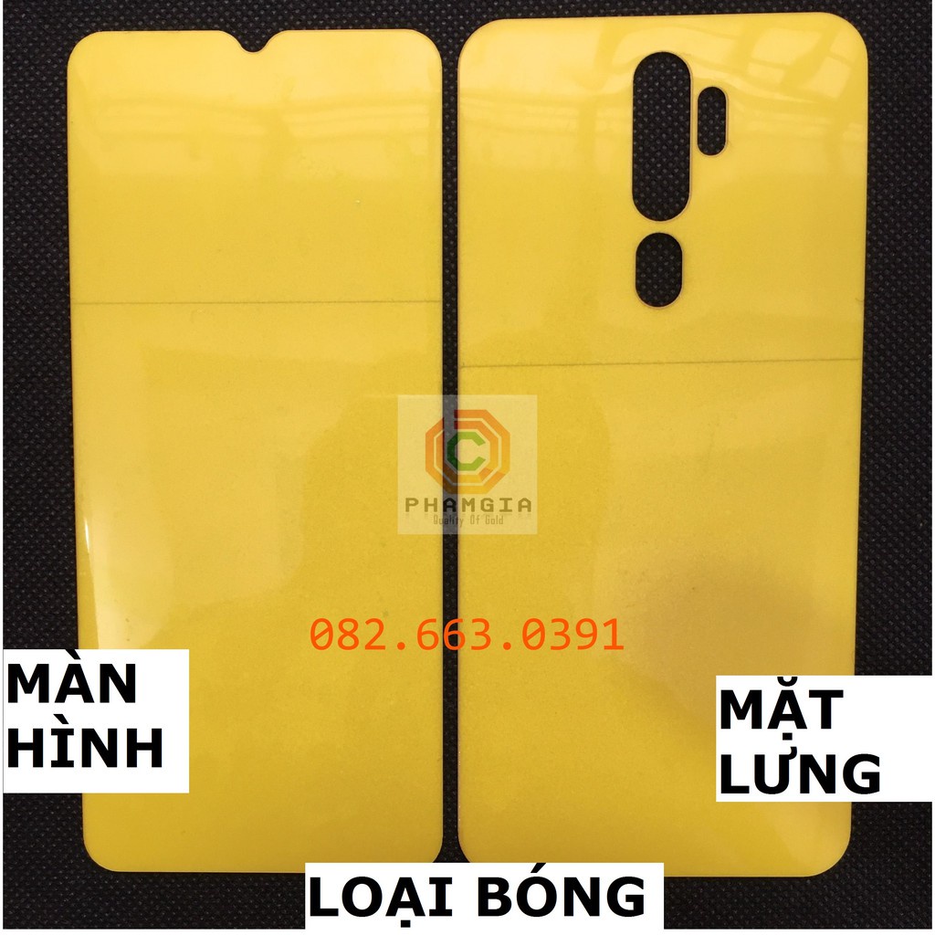 Dán PPF bóng, nhám cho Oppo A9 2020 màn hình, mặt lưng, full lưng viền siêu bảo vệ