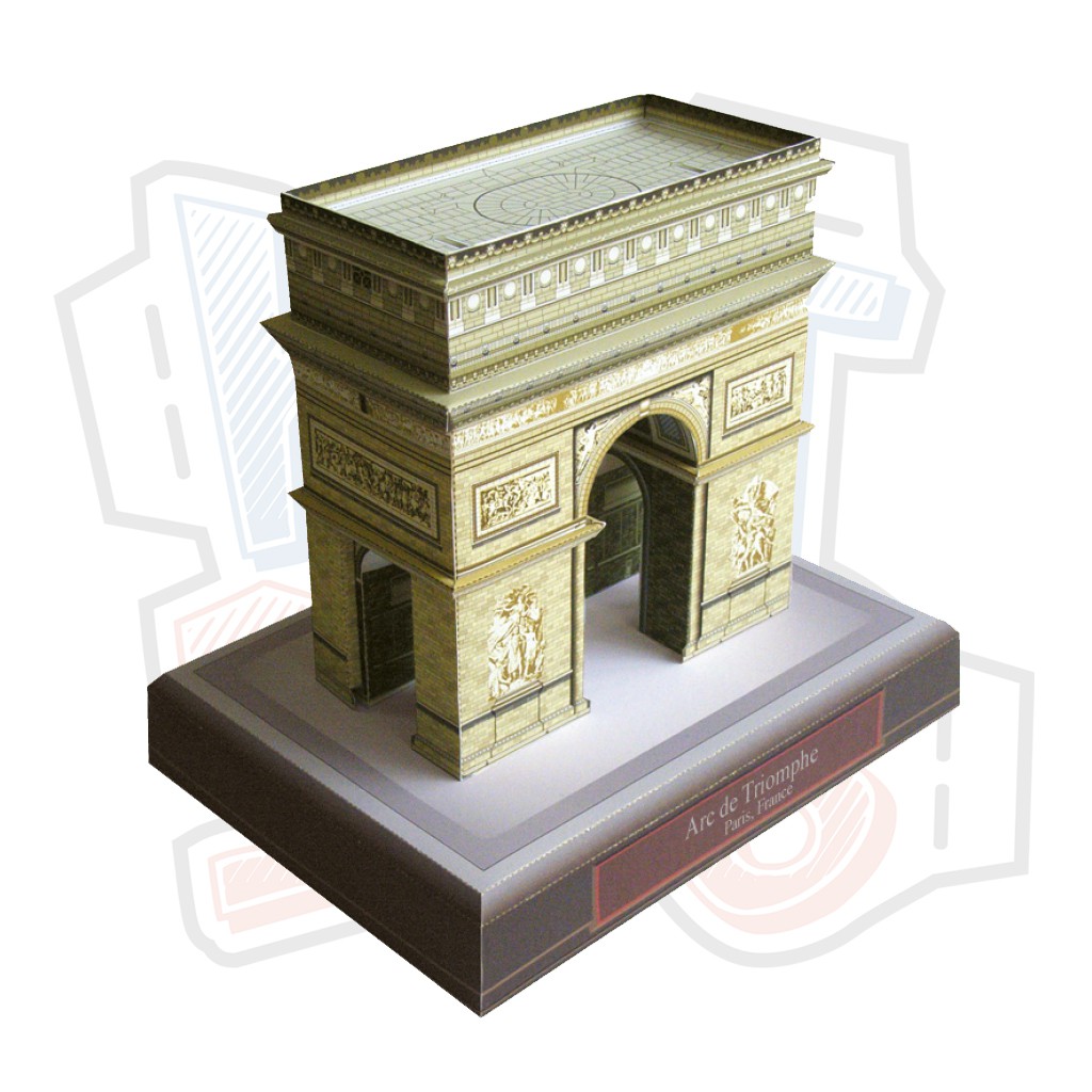 Mô hình giấy kiến trúc Pháp Khải Hoàn Môn Arc de Triomphe – France