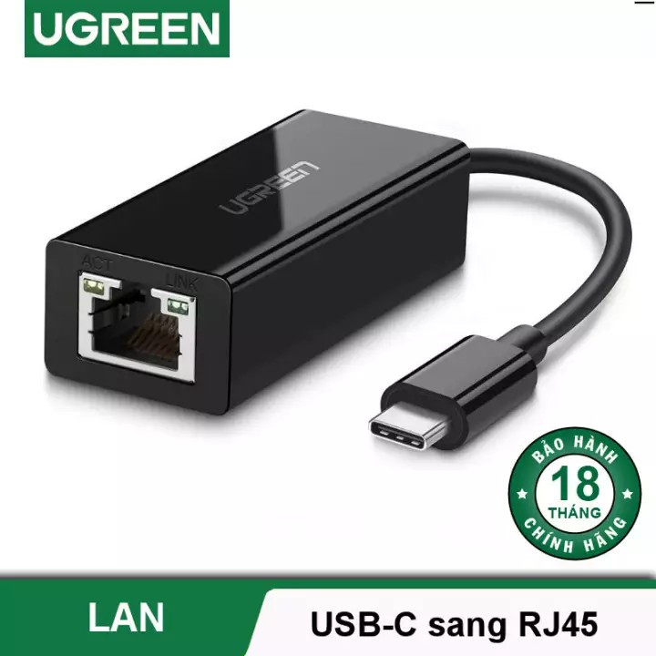 Cáp chuyển USB TYPE C to LAN Ugreen 30287 Cao Cấp Chính Hãng UG 30287